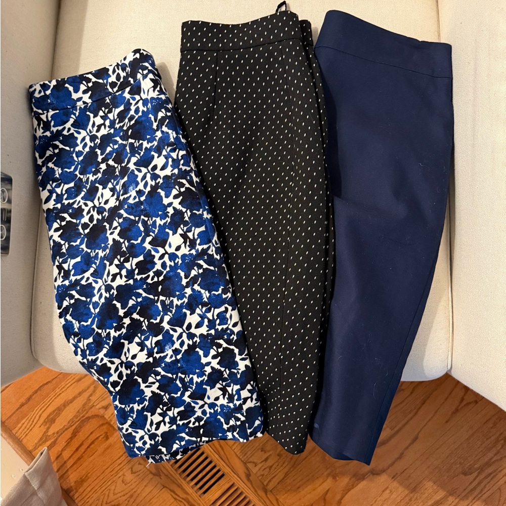 Bundle of Work Skirts -  Trio in Blue, Black, and Patterned